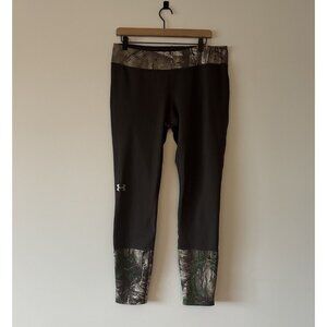 Under Armour Women's Brown Camo Cold Gear Leggings XL Realtree Country Gym